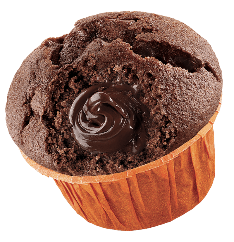 Muffin super al cacao con crema di cioccolato